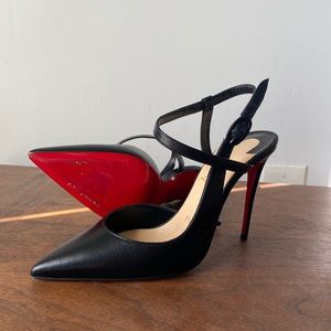 Christian Louboutin Jenlove Heels Black Ankle Strap